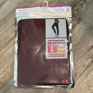 Uniqlo women heat tech leggings - S- wine red - NWT
